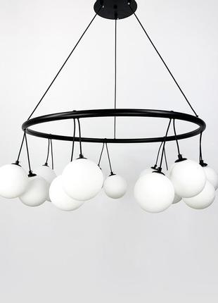 Підвісна люстра-кільце на 14 плафонів d 802 фото