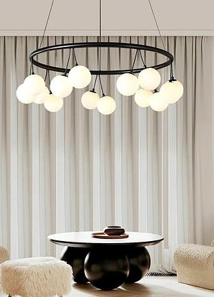 Підвісна люстра-кільце на 14 плафонів d 805 фото