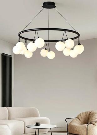 Підвісна люстра-кільце на 14 плафонів d 80