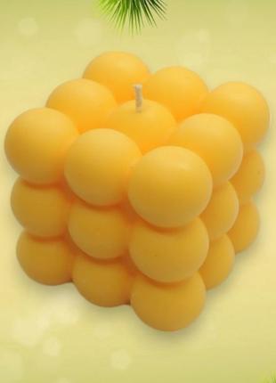 Формовая квадратная свеча bubble манго 165 г стильный акцент для интерьера