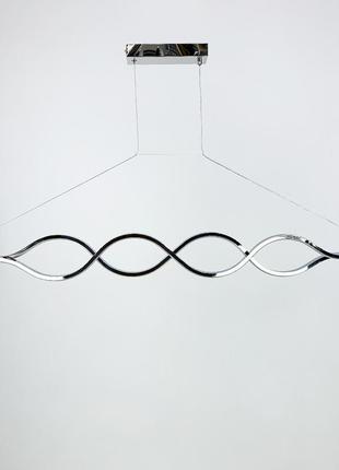 Сучасна срібна люстра waterlines у двох розмірах