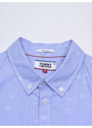 Tommy jeans m fitted / легка бавовняна сорочка із купою деталей3 фото