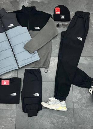 Комплект the north face (графит) + термобелье