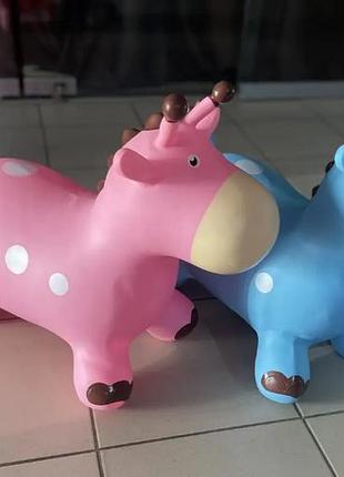 Детский резиновый прыгун жираф 5486 разные цвета