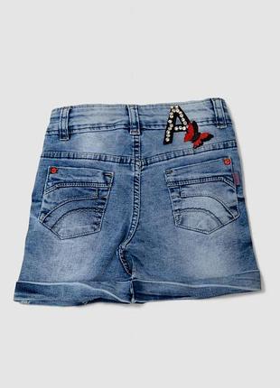 Шорты джинсовые для девочек, цвет синий, 247r1003 2