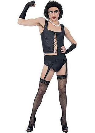 Мужской корсетный карнавальный костюм rocky horror show frank n furter размер: м