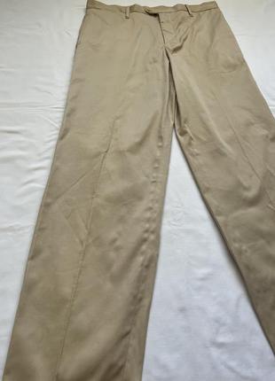 Чоловічі класичні брюки штани бежеві s розміру2 фото