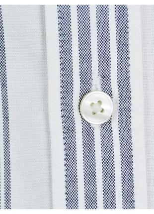 Gant l / щільна сорочка чоловіча оксфорд у синьо-білому кольорі із вишитим лого5 фото