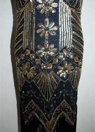 Сукня плаття з бахромою паєтками в стилі гетсбі,гангстер чикаго вечірка в стилі...