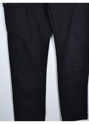 Threadbare 32 / чорні бавовняні вуличні чоловічі карго штани з кишенями4 фото