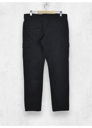 Threadbare 32 / чорні бавовняні вуличні чоловічі карго штани з кишенями2 фото