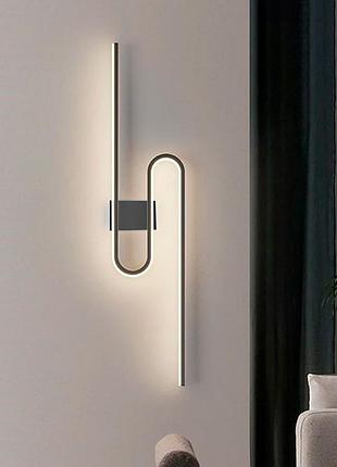 Настінний чорний led світильник у 2-х розмірах