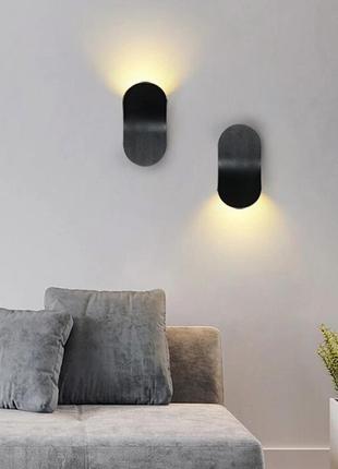 Чорний стіновий світильник-бра sandiy