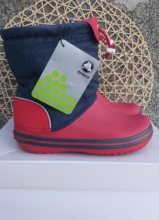 Снігоходи, чоботи crocs j3 крокси зимові 34р. winter puff boot. нові.оригінал.дитячі дутики.