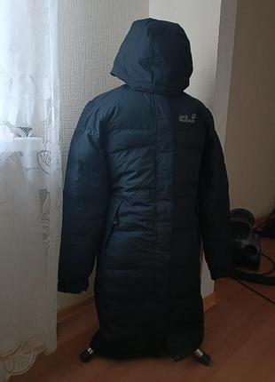 Удлиненная утепленная зимняя пуховая парка,пуховик jack wolfskin stormlock active размера м2 фото