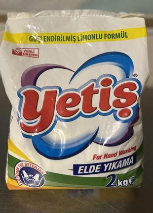Стиральный порошок для ручной стирки руками yetis elde yikama 2 кг туреченица