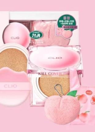 Стійкий кушон у лімітованому дизайні clio kill cover the new founwear cushion set peach edition