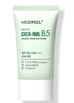 Веганский успокаивающий солнцезащитный крем medi peel phyto cica nol b5 calming vegan sun cream