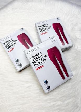 Женские теплые флисовые термо леггинсы xs s l esmara