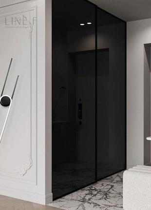 Настінний led світильник білий з чорним