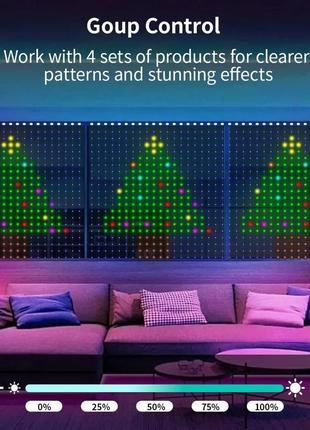 Программируемая новогодняя гирлянда конский хвост с пультом и управлением с телефона...