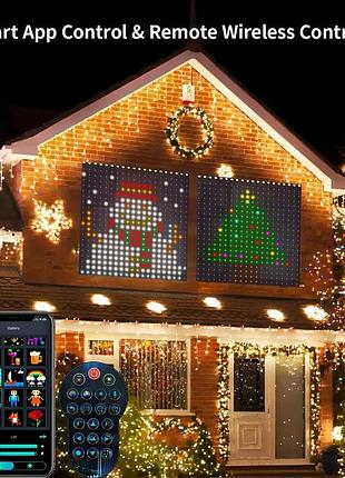 Программируемая новогодняя гирлянда конский хвост с пультом и управлением с телефона...