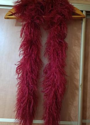 Боа из натурального меха ламы