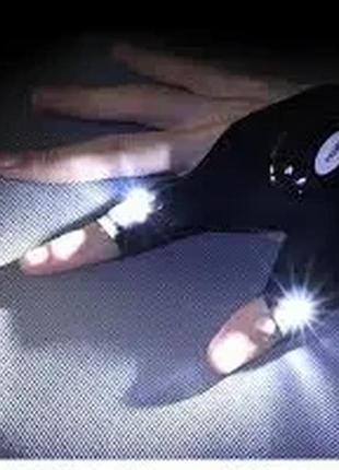 Перчатки со встроенным фонариком glove light перчатки с фонариком!6 фото