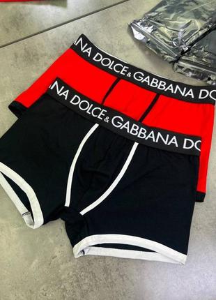 Набір нижньої білизни dolce gabbana з 2-х шт червоно-чорного кольору t137