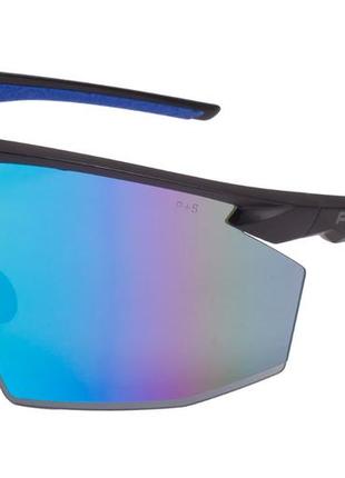 Очки защитные pyramex pmxspec (blue mirror) anti-fog, синие зеркальные линзы в чёрно-синей оправе
