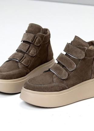 Ботинки "wase", taupe, натуральная замша, зима