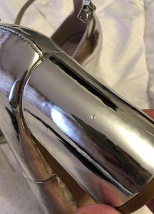 Туфли серебристые туфлі сріблясті