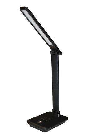 Led світильник настільний акумуляторний чорний 10вт з функцією повербанку