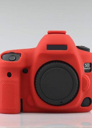 Защитный силиконовый чехол для фотоаппаратов canon eos 5d mark iv - красный