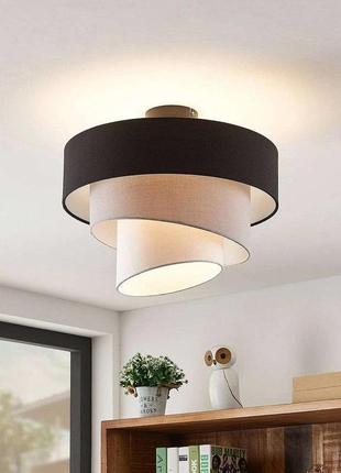 Дизайнерська люстра ionos 1 з текстильним абажуром