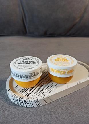 Скраб та крем для тіла sol de janeiro brazilian bum bum scrub body cream 25nl