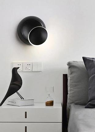 Світлодіодне чорне бра sirius