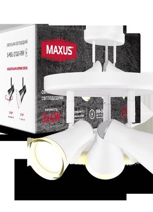 Спот світильник на 3 лампи maxus msl-02r 3x4w 4100k білий