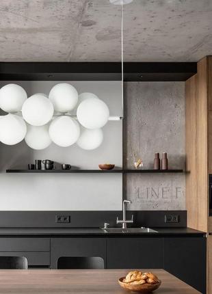 Люстра holly на 12 плафонів у білому корпусі