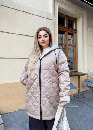 ‼️женская теплая курточка с капюшоном в размерах норма и батал!!️