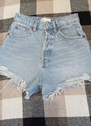 Джинсовые шорты бермуды zara