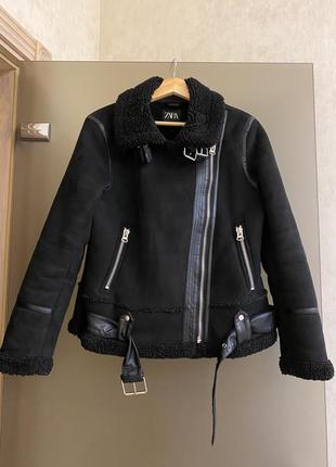 Дубленка zara/ женская дубленка zara