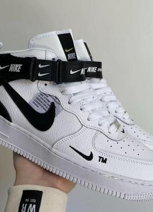 Кроссовки nike air force 1 high black white