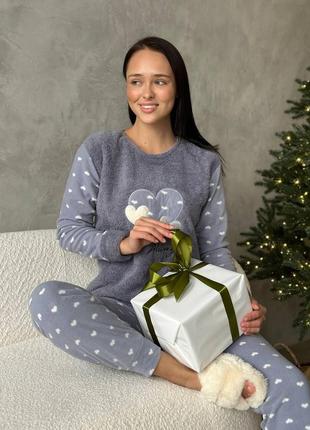 Женская зимняя теплая пижама