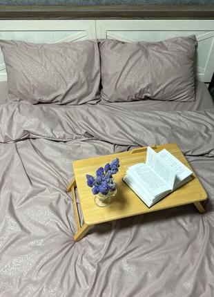 Постільна білизна з полісатину, сатиновий набір, беж, мокко, однотонна постільна...