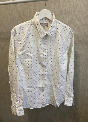 Женская рубашка в горошек