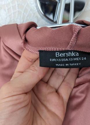 Атласное худи, толстовка bershka8 фото