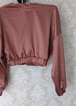 Атласное худи, толстовка bershka