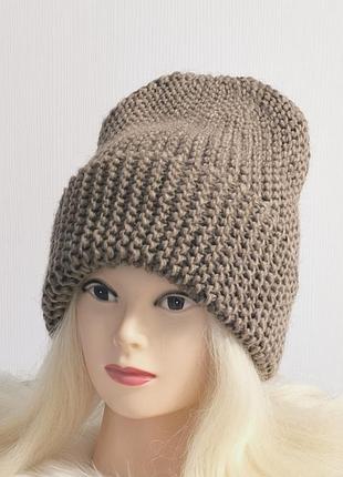 Шапка лопата колір капучіно