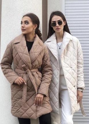 Пальто стьобане пуховик